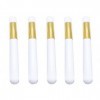 Lot de 5 brosses de shampooing pour cils ou sourcils - Blanc / doré