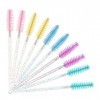 Lot de 100 brosses à mascara jetables pour extensions de cils et sourcils multicolore 