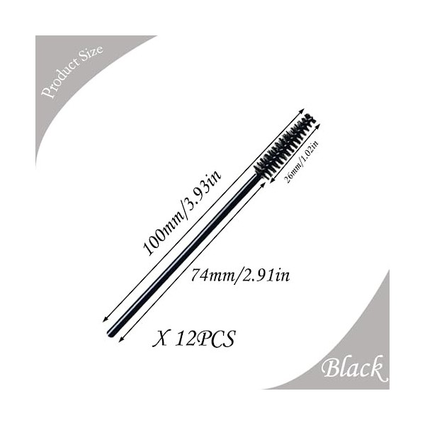 12 Pièces Brosse à Sourcils, Goupillon Cils, Brosses à Cils Jetables,  Pinceau Goupillon Applicateur de Mascara, Brosse à Sourcils, pour Façonner  et Modeler les Sourcils : : Beauté et Parfum