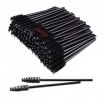 100pcs Brosses à Cils Jetables Goupillon Cils Mascara Brosse à Sourcils en Silicone Outil de Maquillage Mascara pour Extensio