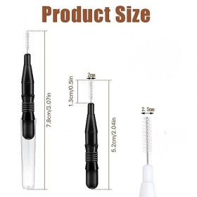 MEISO 50 Pièces Micro Brosse Sourcils, Brosse Cils, Brosse Extension Cils, Brosse Sourcils Brow Lift Multifonctionnel Micro F