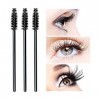 100 pièces Brosses à cils,brosse extension cils jetables kit, goupillon cils, outil de maquillage mascara brosse à sourcils a