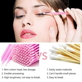 Micro Brosses Cils, Microbrosses Cils Micro Applicateurs Brosses, Micro Brosses Mascara, Jetables Extensions de Cils, pour Ex