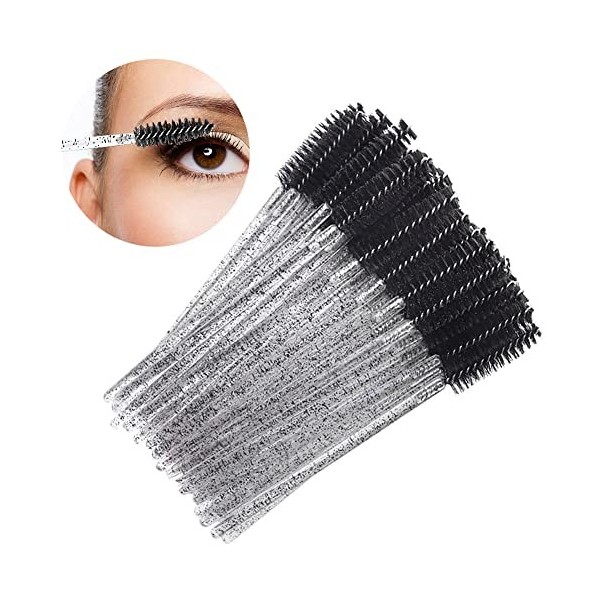 Brosse Cils,Goupillon Cils Jetable,Goupillon Cils Noir,Goupillon Cils,Mini Goupillon Cils,Brosse à Cils Pinceau à Sourcils Ap