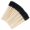 50PCS Brosses à cils Jetables,Goupillon Cils en Bois Pinceaux à Cils Jetables Mascara brosse à sourcils applicateur