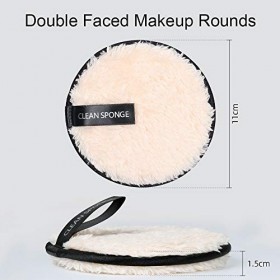 URAQT 4pcs Coton Demaquillant Lavable, Kit Tampons Démaquillants Biologique, Réutilisable Lingettes Nettoyantes Visage Chiffo