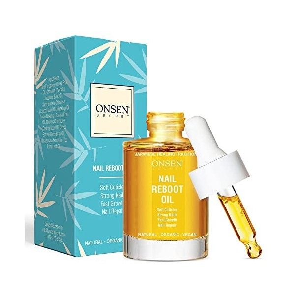 Onsen Nail Reboot Oil - Japanese Natural Healing Minerals Cuticle Oil for Nails | Repairs, Softens and Beautifies - Nail and 