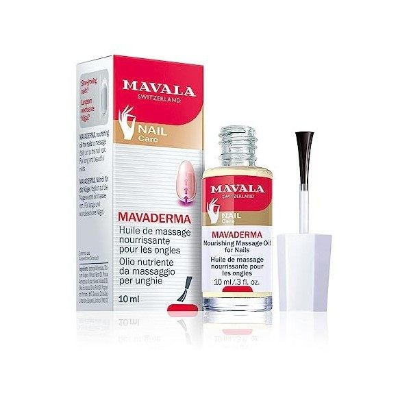 Mavala - Huile de Massage Mavaderma Nourrissante pour Ongles - À Base dHuiles de Germe de Blé, dOlive, dAmande Douce - Act