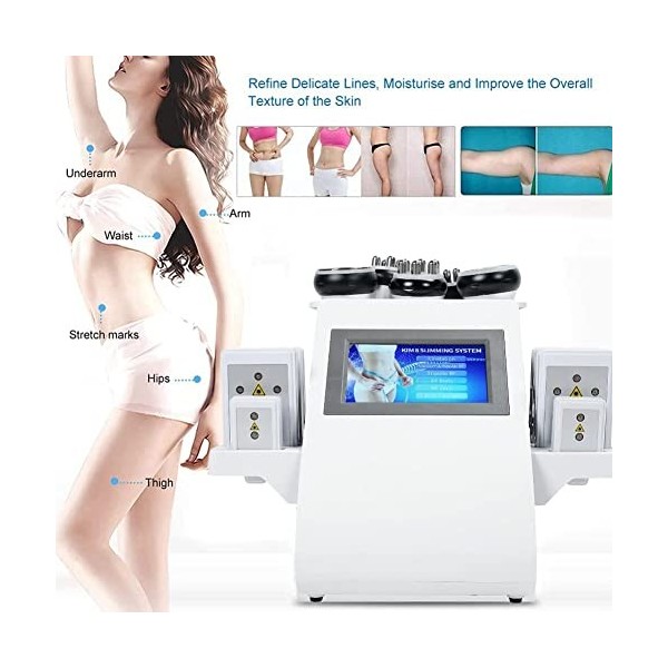 Cavitation Ultrasonique 40K, 5 Dans 1 Machine De Beauté De Cavitation DUltrason, Appareil De Radiofréquence Pour Le Corps Et