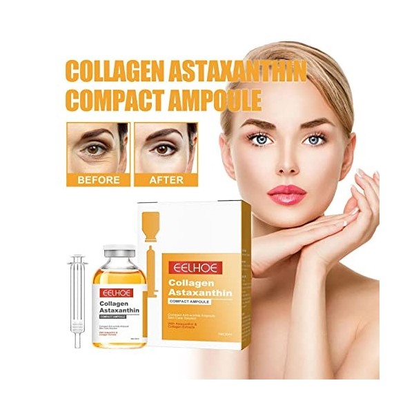 2 Bottles | Collagen Astaxanthin Lifting Ampoule, Collagen Face Serum | 30ml, Moisturize Skin