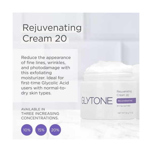 Glytone Crème rajeunissante 20 crème rajeunissante pour le visage Étape 3 50 ml