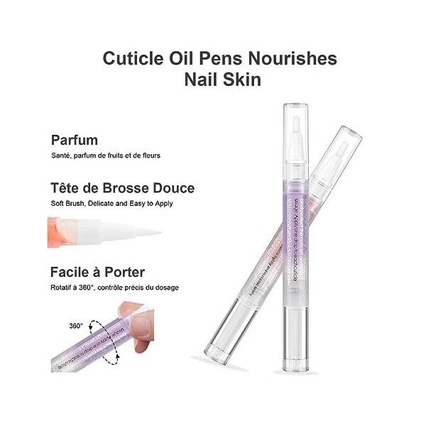 Huiles pour Cuticules, Bestauty 15pcs Huile Cuticule Ongle Stylo,Coffret Soin des Ongles Saveur Mixte