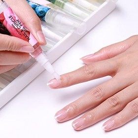 Lagunamoon Lot de 10 stylos à huile pour cuticules pour le soin des ongles, 5 ml de stylos à huile pour ongles avec des ingré