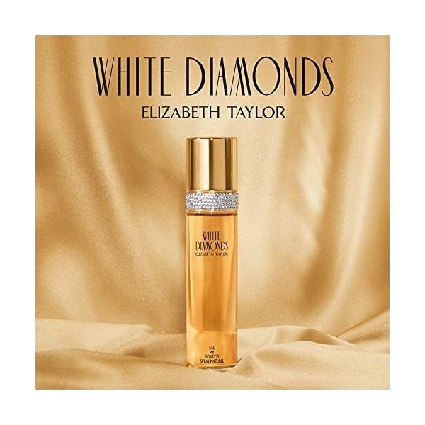 Elizabeth Taylor, Duo Parfum et Brume, White Diamonds, Eau de Toilette Vaporisateur pour Femme 100 ml et White Diamonds Lus