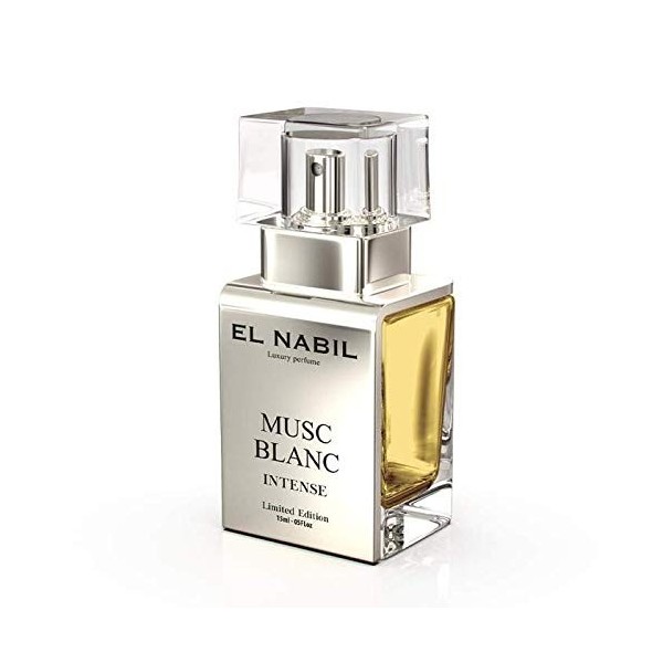 Musc Blanc 15ml INTENSE Eau de Parfum Vaporisateur - Parfum unisexe - El Nabil - avec musc Musk - LIMITED EDITION