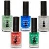 Huile pour ongles dans une bouteille de pinceau Set N°2, Melon, Peach, Almond, Orange,Fruit 5x10 ml