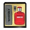 EVAFLORPARIS Whisky Red Coffret pour Homme Eau de Toilette 100 ml + Serviette Eponge + Money Clip Vaporisateur Spray Parfum H