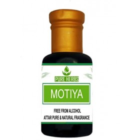 Pure Herbs Motiya Attar - Sans alcool - Unisexe - Convient pour les fêtes et les utilisations quotidiennes - Parfum 10 ml 