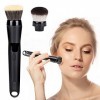 Brosse de Maquillage électrique Brosse de Maquillage Rotative Automatique avec Têtes de Pinceau pour Fond de Teint et Fard à 