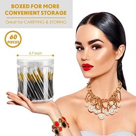 60 Brosses à Shampooing de Cils avec Contenant, Brosse D’extensions de Cils Nettoyante Brosse de Nettoyage de Pores de Nez Po