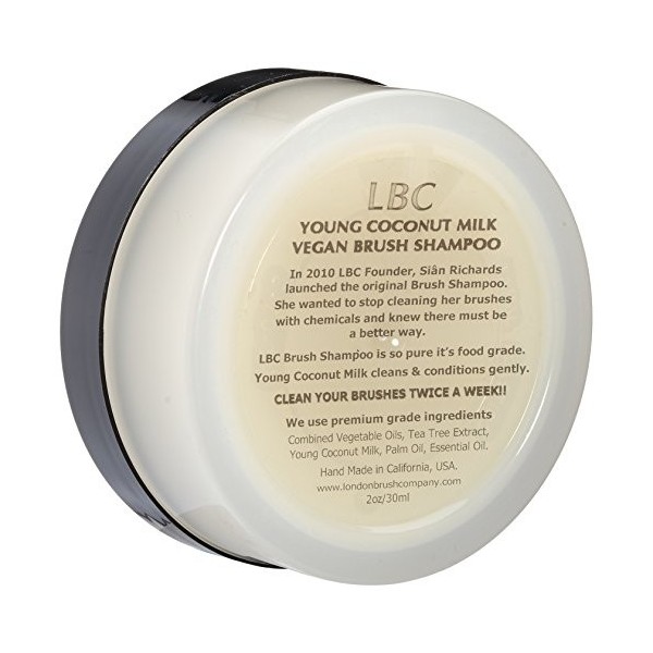 LONDON BRUSH COMPANY Vegan Young Coconut Milk Shampooing Solide pour Pinceau de Maquillage English Lavender