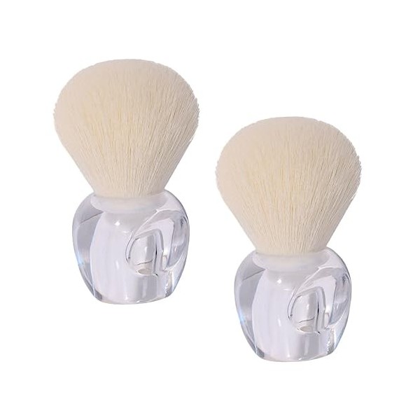 minkissy Lot de 2 pinceaux à poudre pour le visage, fard à joues, poudre bronzante, pinceau de maquillage, pinceau de maquill