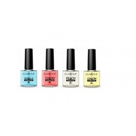 Lot de 4 huiles revitalisantes pour cuticules Claresa Manucure Traitement Après-shampoing 5 ml Parfumé Vanille Cherry Citron 