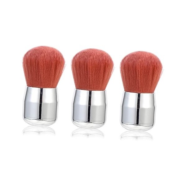 Beavorty 3 Pièces Brosse À Poussière À Tête De Applicateurs De Maquillage Pinceau De Fond De Teint Plat Pinceau De Maquillage