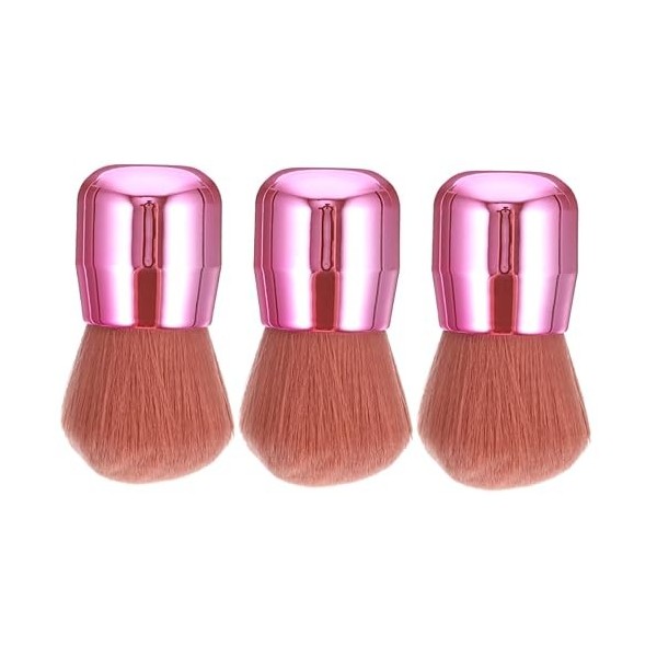 Beavorty 3 Pièces Brosse À Poussière À Tête De Applicateurs De Maquillage Pinceau De Fond De Teint Plat Pinceau De Maquillage