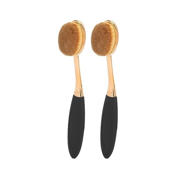 PenRux Brosse de Maquillage Ovale, 2 brosses de Fond de Teint Ovale Professionnelles Brosse à Dents Douce Brosse de Maquillag