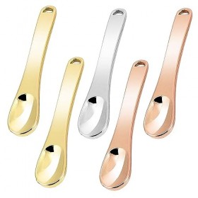 5 Pièces Cuillère de Maquillage en Métal, Mini Spatule de Maquillage en Métal, Spatule de Maquillage en Métal, Cosmétique Vis