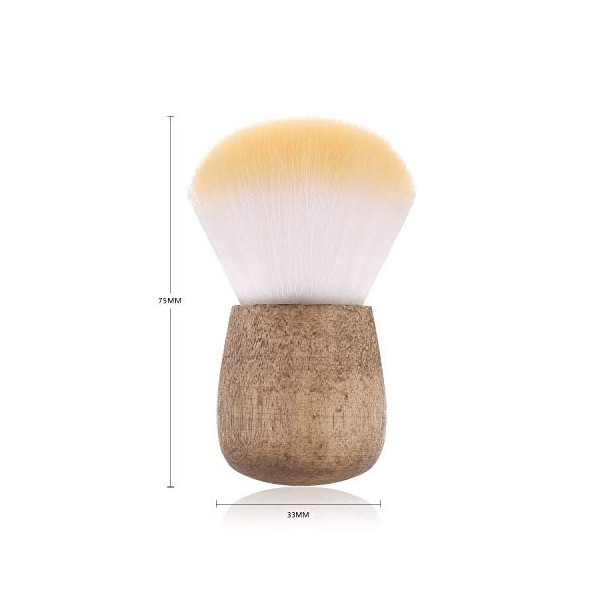 reamhome Pinceau à poudre en forme de champignon doux pour fond de teint, blusher, maquillage, fard à paupières, tête de visa