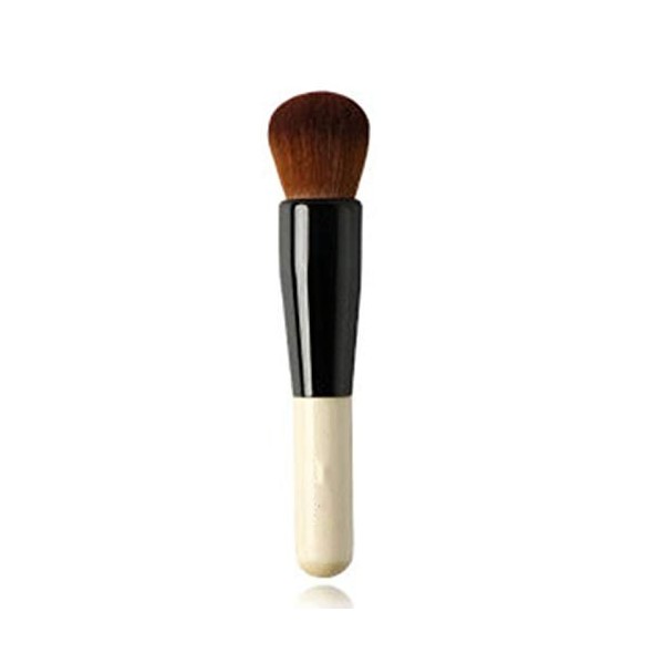 reamhome Pinceau de maquillage en bois avec manche en bois dense, poils ronds et doux, couverture complète du visage, pinceau