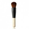 reamhome Pinceau de maquillage en bois avec manche en bois dense, poils ronds et doux, couverture complète du visage, pinceau