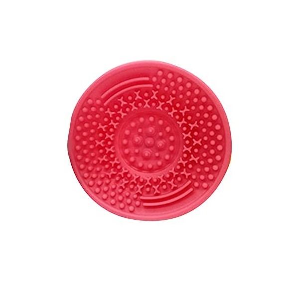 Brosse de nettoyage en silicone de maquillage avec ventouse Outils de beauté de nettoyage du visage Rouleau électrique rouge