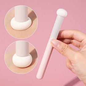 Pinceau multifonction de masquage à tête de champignon - Tête déponge ronde pour dissimuler les cernes noirs - Pinceau de ma