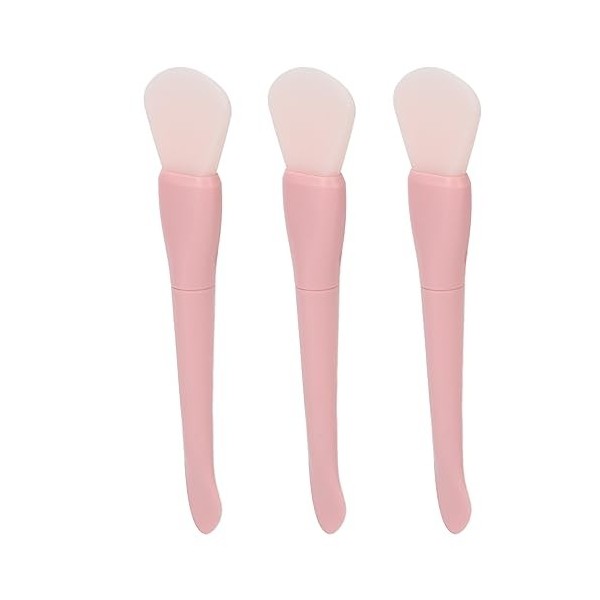 Brosse à Masque, Double Tête, Conception Ergonomique en Silicone, 3 Pièces, Brosse pour Masque Facial Souple et Flexible pour