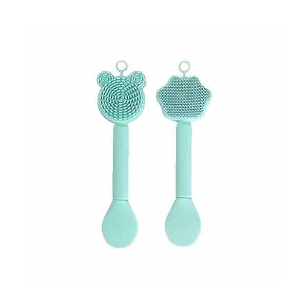 Brosse à masque en silicone, brosse à masque de bricolage, 1 brosse à masque 2-en-1, brosse de nettoyage, outil de beauté, ve