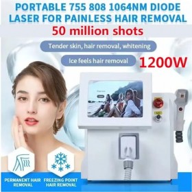 808nm 755nm 1064nm 3 longueur donde Épilateur à glace avec poignée à écran tactile pour toutes les couleurs de la peau, poig