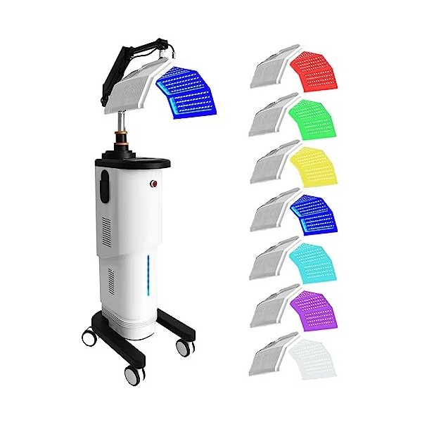 LANGTAOSHA Dispositif Thérapie PDT LED À 7 Couleurs, Machine Thérapie À La Lumière Rouge Portable Pour Le Rajeunissement Peau