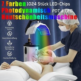 LANGTAOSHA Dispositif Thérapie PDT LED À 7 Couleurs, Machine Thérapie À La Lumière Rouge Portable Pour Le Rajeunissement Peau