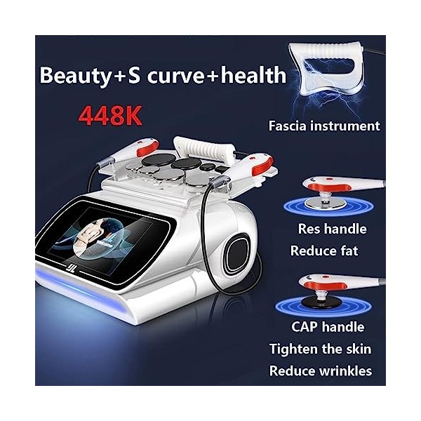 AMiwet Machine Délimination De La Cellulite Corporelle 448Khz Appareil De Soulagement De La Douleur Cap RES Face Lift Resser