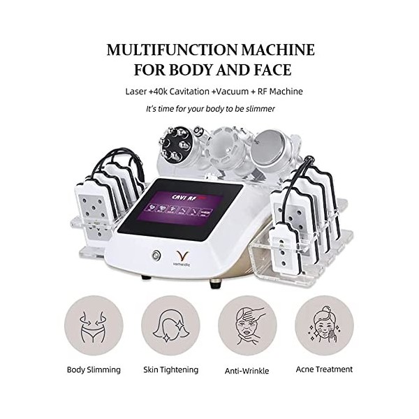 Cepten Machine De Mise en Forme du Corps 6 en 1 Masseur Corporel Professionnel 40K Masseur Corporel Multifonctionnel pour Soi