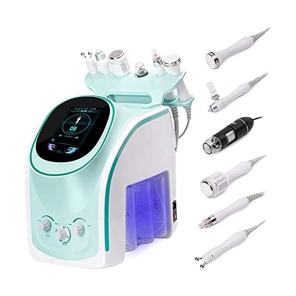 LVYE1 MRMF Appareil de beauté faciale 6 en 1, Instrument intégré Gestion de la Peau avec détection, Petites Bulles Machines b