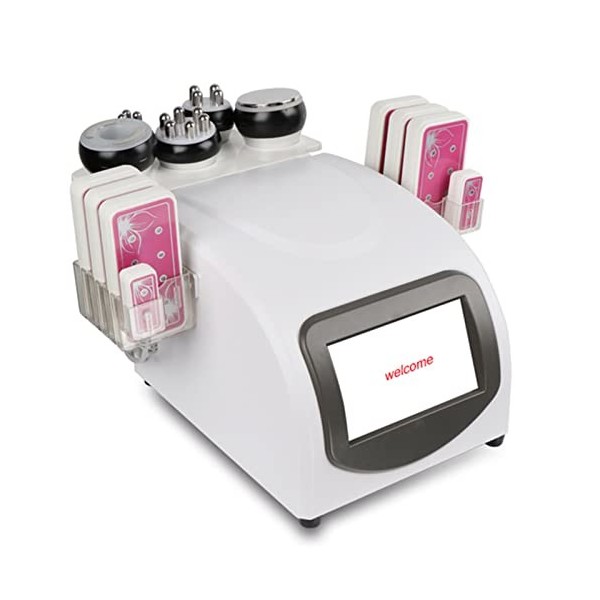 LVYE1 MRMF Machine de beauté à cavitation 6 en 1 40K, Soins de la Peau du Corps et du Visage Anti-Rides aspirateur RF élimina