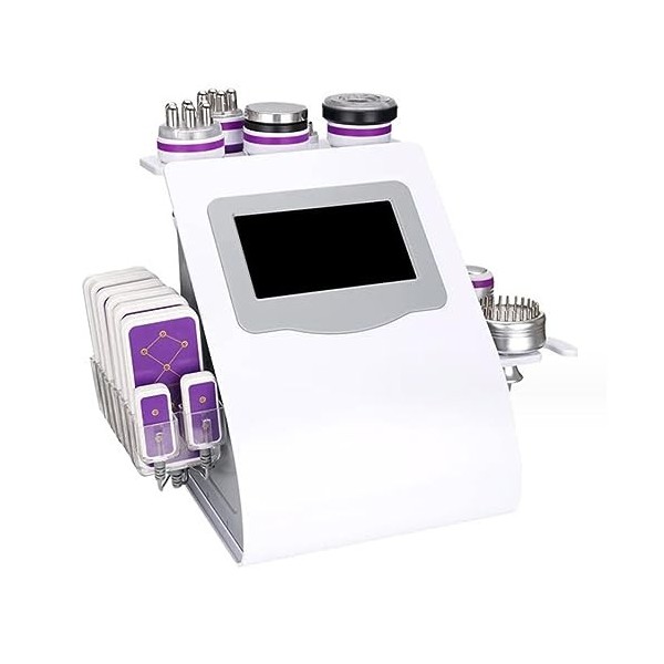 LVYE1 MRMF Appareil de cavitation 9 en 1 40K, Appareil de beauté Multifonctionnel Les Soins la Peau Appareil Massage pour Le 