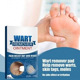 Lot de 12 Tampons Anti-verrues, élimination des étiquettes de Peau de Sérum aux Herbes pour les Jambes, les Mains et les Bras