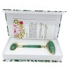 JUJETO Face Jade Roller Facial Jade Massage Rouleau Rose Rose Scraper Masse-Masseur Jade Face Slimming Face Natural Renvoi de