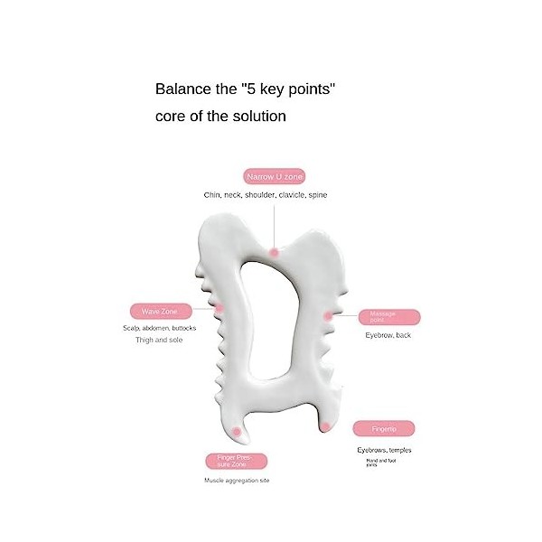 Acfthepiey 1 Pièce Outils de Guasha pour le Planche de Grattoir en Céramique pour Lifting Du plus Mince Réduit les Poches Scu