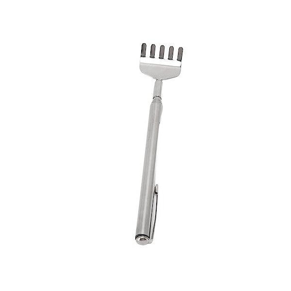 Raguso Portable Back Scratcher, Pratique 5 Section Poignée Télescopique Back Scratcher Extensible Eco Friendly avec Clip de P